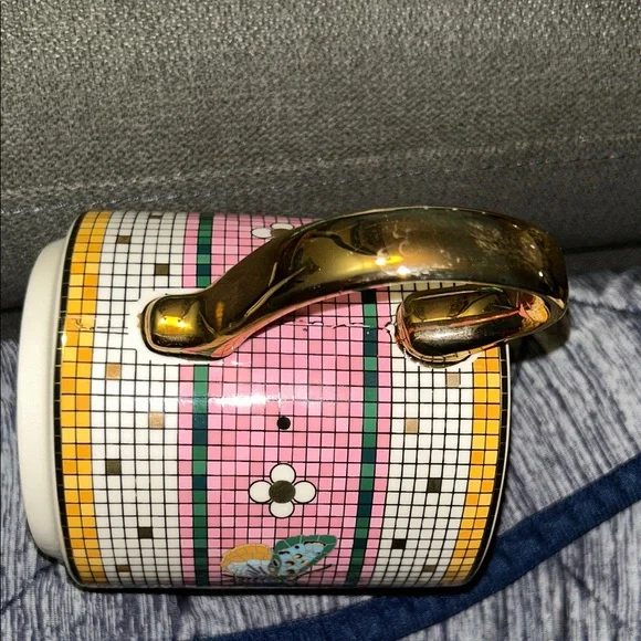 Anthropologie Pink and Gold Butterfly Mug - Picture 12 of 13